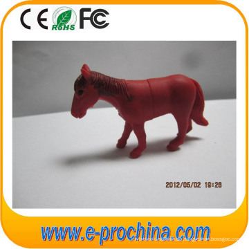 PVC-Material Rotes Pferd Form USB-Blitz Pendrive (EG608)